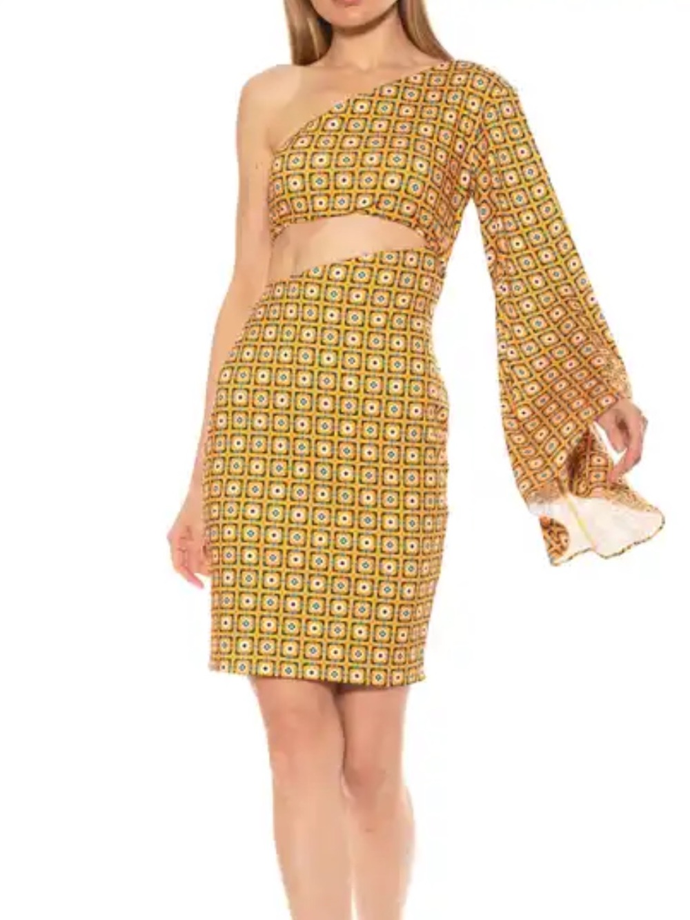 Alexia admor Reese one shoulder cut out dress NWT size Large